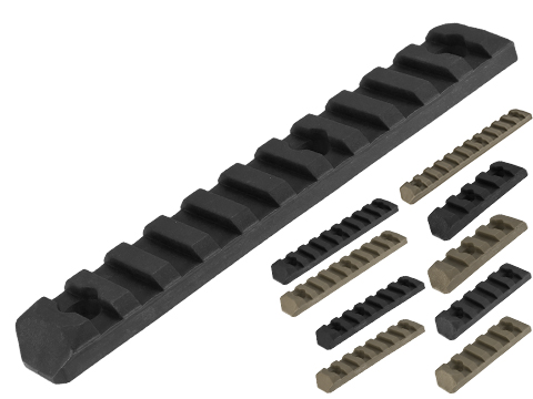 PTS Enhanced Picatinny Keymod Rail Section (Length: 7 Slots / Black)