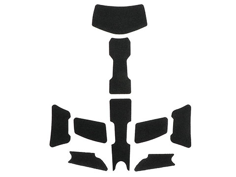 PTS Exterior Velcro Kit for MTEK FLUX Replica Tactical Helmet (Color: Black)