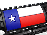 Custom Gun Rails Large State Flag Rail Cover (Type: Texas Full Color / PVC)