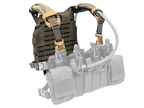 Qore Performance IcePlate EXO® CRH Chest Rig Hydration Harness (Color: Ranger Green)