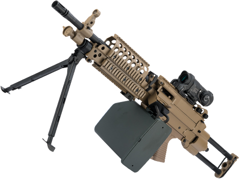 A&K / Evike Limited Edition M249 SAW Machine Gun w/ Metal Receiver (Model:  SPW / Dark Earth), Airsoft Guns, Airsoft Electric Rifles - Evike.com  Airsoft Superstore