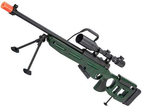 515 FPS AGM L96 AWP AWM SPRING AIRSOFT GUN SNIPER RIFLE SCOPE GREEN w/ 6mm  BB