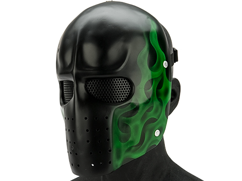 Evike.com R-Custom Fiberglass  Army Full Face Mask (Color: Green Flame / Mesh Lens)