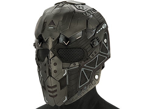 Evike.com R-Custom Fiberglass Raptor Full Face Mask (Color: Grey / Mesh Lens)