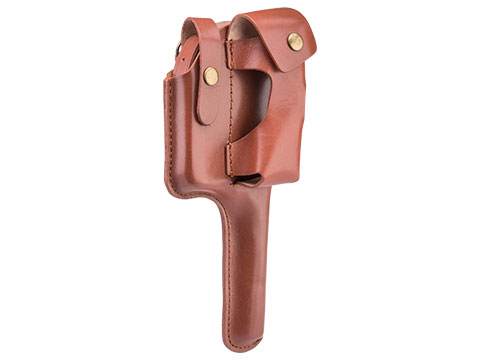 Red Star Belt-Mounted Leather Holster for M712 Airsoft Pistols w/ Shoulder Strap