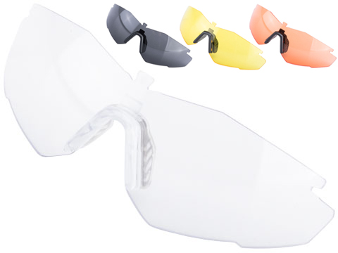 Revision Stingerhawk® Ballistic Eyewear Replacement Lens w/ Adjustable Nose Piece (Color: Clear)