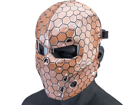 R-Custom Fiberglass Hive Full Face Mask (Color: Black