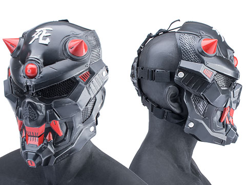 Evike.com R-Custom Fiberglass Oni Full Face Mask (Color: BlackOps / Medium / Mesh Lens)