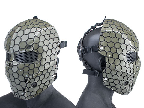 Evike.com R-Custom Fiberglass Hive Full Face Mask (Color: OD Green / Large / Mesh Lens)