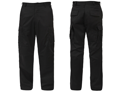 Rothco Camo Tactical BDU Pants (Color: Black / Small)