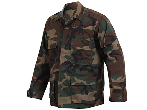 Rothco Poly Cotton Twill BDU Shirt (Color: Woodland / Medium)