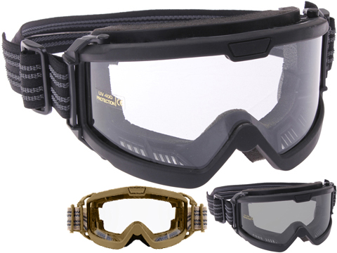 Rothco OTG (Over the Glasses) ANSI Rated / Mil-Spec Ballistic Goggles (Color: Black / Clear Lens)