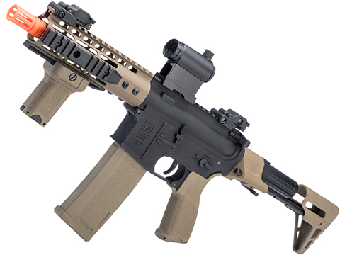 Specna Arms EDGE Series M4 AEG w/ Keymod Handguard (Model: M4 PDW / 2-Tone Black and Tan SA-E12)