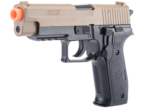 Swiss Arms Licensed 226 Spring Powered Airsoft Pistol (Color: Black and Tan / Gun Only)