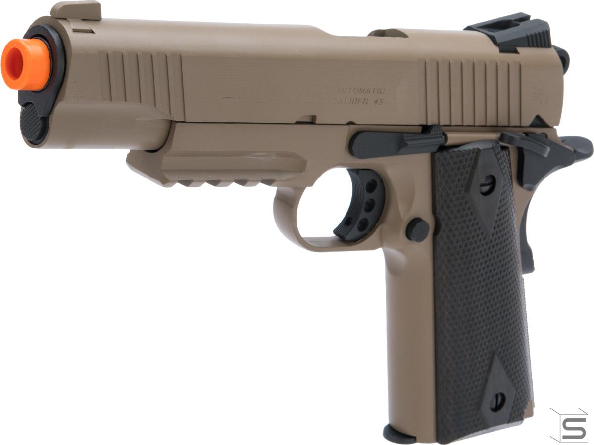 Colt Licensed 1911 Tactical Full Metal CO2 Airsoft GBB Pistol by KWC w ...