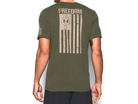 Under Armour Men s UA Freedom Flag T Shirt Color Marine OD Green