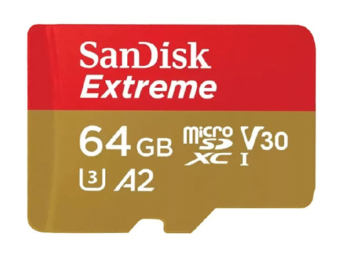 SanDisk 64GB Extreme microSDXC UHS-I Memory Card