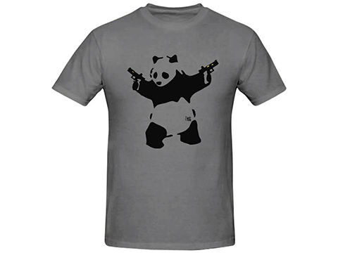 Salient Arms Panda Screen Printed Cotton T-Shirt (Size: Womens Small)