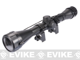 AIM Sports 4x40 Fixed Power Rifle Scope with Rings