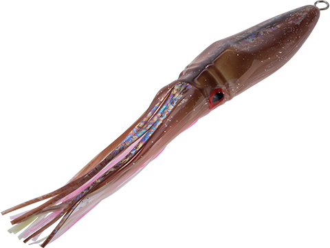 Sea Falcon Slow Squid - Swimming Deep Sea Fishing Jig (Model: Brown Pink w/ Glow Stripe / 60g)