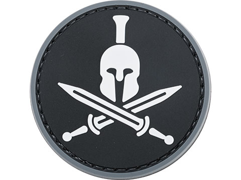 Matrix Spartan Swords PVC Morale Patch (Color: Black / White)