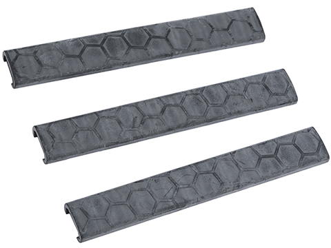 Hexmag Slim Line 18-Slot LowPro Rail Cover (Color: Black / 3 Pack ...