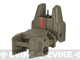 Dual-Profile Rhino Fiber Optic Flip-up Rifle / SMG Sight by Evike - Front Sight (Color: Dark Earth)