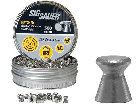 SIG Sauer Match Lead Wadcutter .177 Caliber Pellets - 500 Rounds