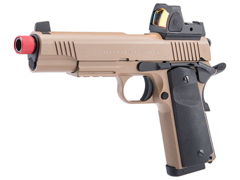 Secutor Arms Rudis Magna Custom Series 1911 Gas Blowback Airsoft Pistol (Model: Model VII / Tan)