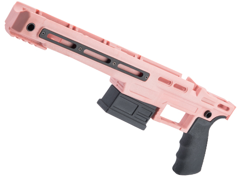 Slong Airsoft CSR-10 Tactical Stock w/ M-LOK Mounting Slots for VSR-10 Airsoft Sniper Rifles (Model: Picatinny Stock / Pink)