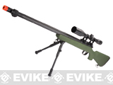 Matrix VSR10 MB07 Bolt Action Sniper Rifle w/ Fluted Barrel & Bipod (Color: OD Green + Scope)