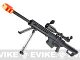 6mmProShop Barrett Licensed M82A1 Long Range Airsoft AEG Sniper Rifle (Color: Black / Compact)