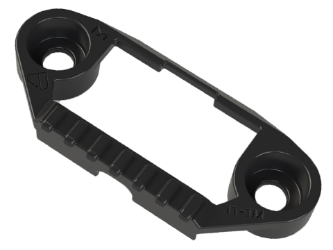 Sojourn Group 11-1 M-LOK Rail Mount for Flashlight & Laser Pressure Pads (Model: ModButton Lite Single Rib)