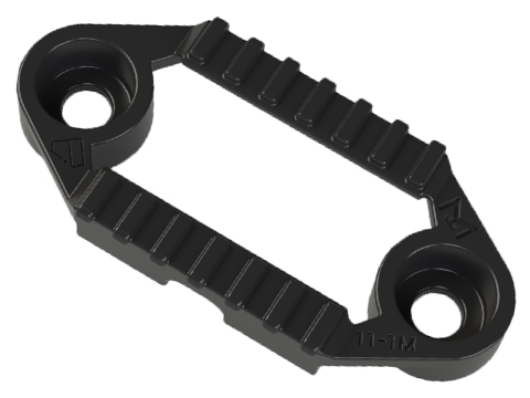 Sojourn Group 11-1 M-LOK Rail Mount for Flashlight & Laser Pressure Pads (Model: ModButton Lite Double Rib)