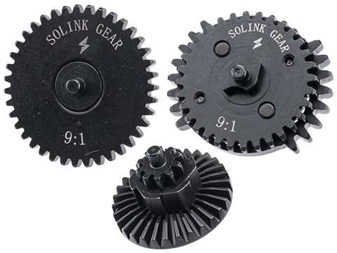 Solink Motor High Speed CNC Steel Gear Set for Airsoft AEG Rifles (Model: 9:1)