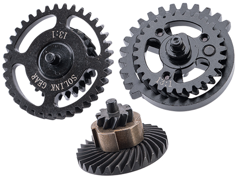 Solink Motor CNC Steel Hollowed out Gear Set for Airsoft AEG Rifles (Model: 13:1 / Helical)