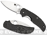Spyderco Sage Folding Knife with 3 Blade and Carbon Fiber Grip Panels - Plain Blades