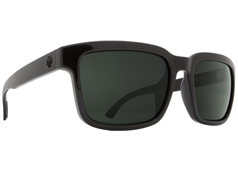 Spy Optic Helm 2 Sunglasses (Color: Black Frame / HD Plus Gray Green Lens)