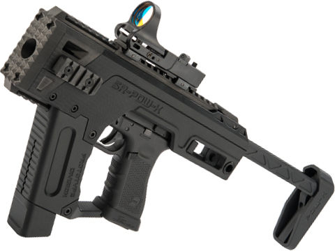 SRU PDW Carbine Kit for 17 Style Airsoft Pistols (Color: Black / Elite Force GLOCK 17)