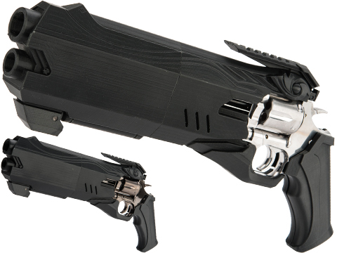 Evike Exclusive 3D Printed Hellfire Cosmetic Enhancement Kit w/ Dan Wesson 715 CO2 Powered Airsoft Revolver 