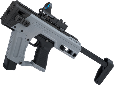 SRU PDW Carbine Kit with Elite Force GLOCK 17 Airsoft Pistols (Color: Airforce Grey / CO2)