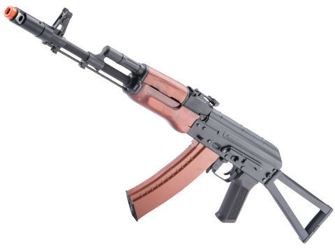 Matrix / S&T Stamped Steel AK Airsoft AEG Rifle w/ G3 Electronic Trigger QD Spring Gearbox (Model: AKS-74N / Real Wood)