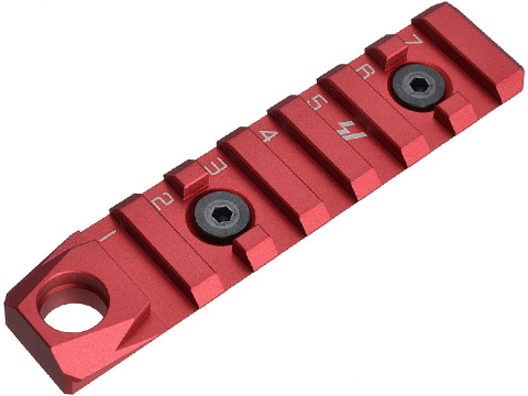 Strike Industries Link 7 Slot Standard Rail Section for Keymod and M-Lok Rail Systems (Color: Red)