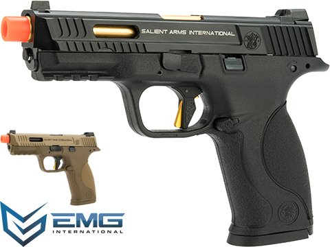 EMG / SAI / Smith & Wesson Licensed M&P 9 Full Size Airsoft GBB Pistol with Enhanced Angel Custom Trigger  
