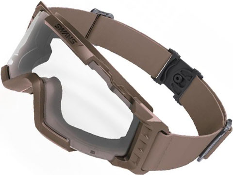 Laylax SWANS Tactical Goggles (Color: Tan / Clean Lens)