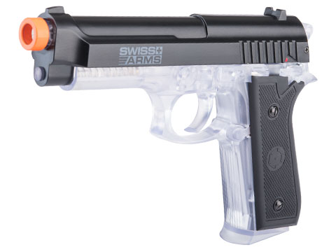 Swiss Arms PT92 M9 Airsoft Full Size Pistol (Model: Swiss Arms Licensed / Metal Slide / Clear)