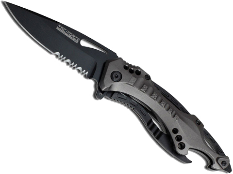 Tac-Force by M-Tech 4.5 Tactical Assisted Opening Knife (Type: Grey Handle / Black Blade)