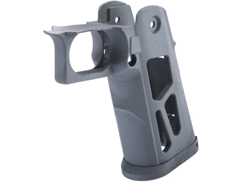 Tapp Airsoft 3D Printed Skeletonized Grip w/ Custom Cerakote for Hi-CAPA Gas Blowback Airsoft Pistols (Color: Sniper Grey)