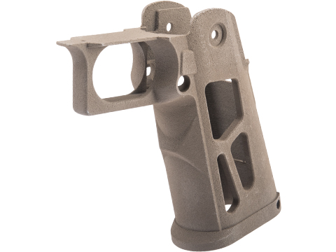 Tapp Airsoft 3D Printed Skeletonized Grip w/ Custom Cerakote for Hi-CAPA Gas Blowback Airsoft Pistols (Color: Magpul Flat Dark Earth)