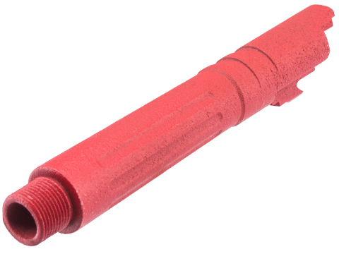 Tapp Airsoft 3D Printed Threaded Barrel w/ Custom Cerakote for Tokyo Marui Hi-CAPA 4.3 Gas Blowback Airsoft Pistols (Color: USMC Red)